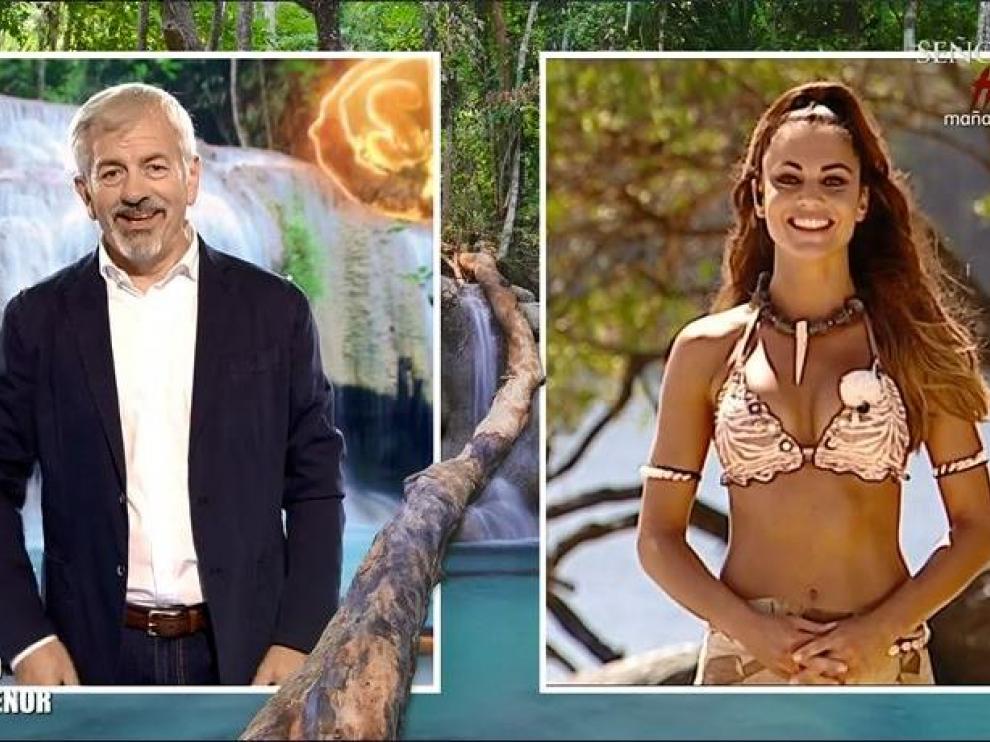 Carlos Sobera y Lara Álvarez, en su último 'Tierra de nadie'.