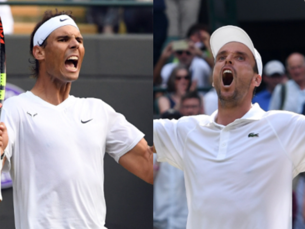 Nadal y Bautista celebran su victoria.