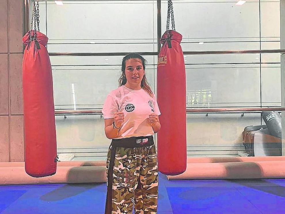 Ana Llurda en un tatami del Consejo Superior de Deportes.