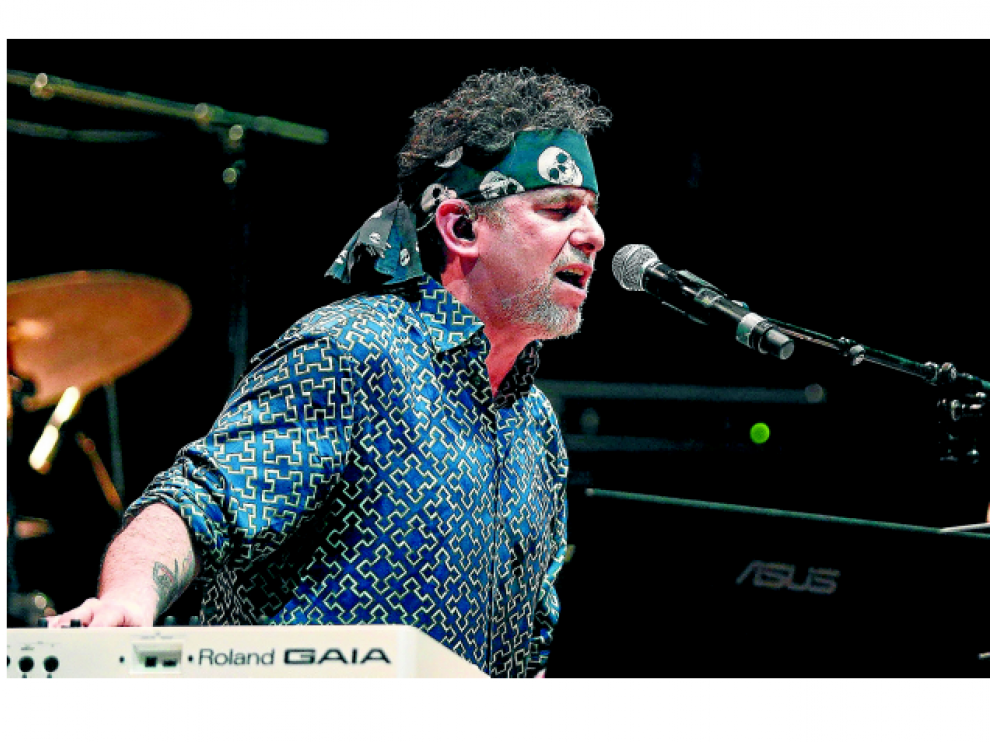 El músico Andrés Calamaro, durante un concierto el pasado junio en los Veranos de la Villa de Madrid.