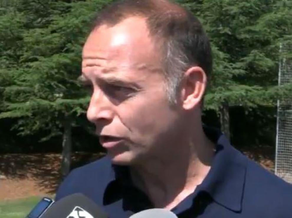 Christian Lapetra, presidente del Real Zaragoza, este viernes en Boltaña.