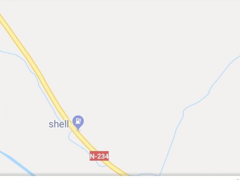 El accidente se ha producido en la N-234