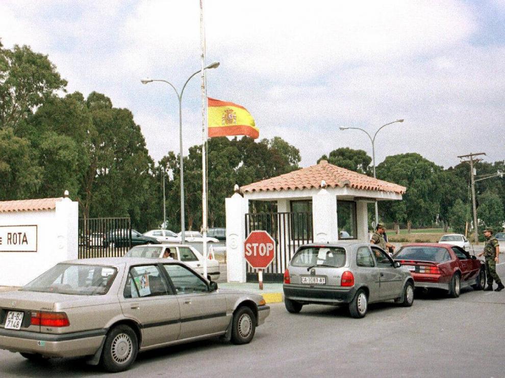 Entrada a la base naval de Rota (Cádiz).