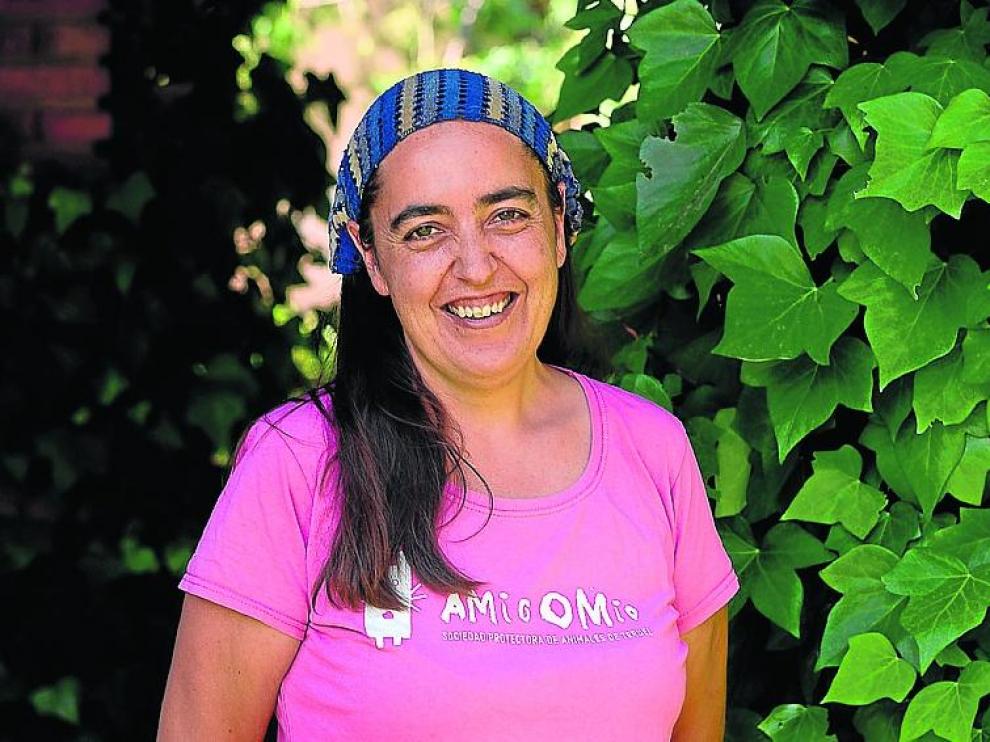 Iovanka de Leonardo, en un parque de Teruel.