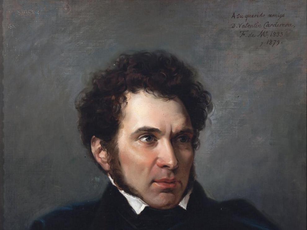 Carderera, según un retrato de Federico de Madrazo.