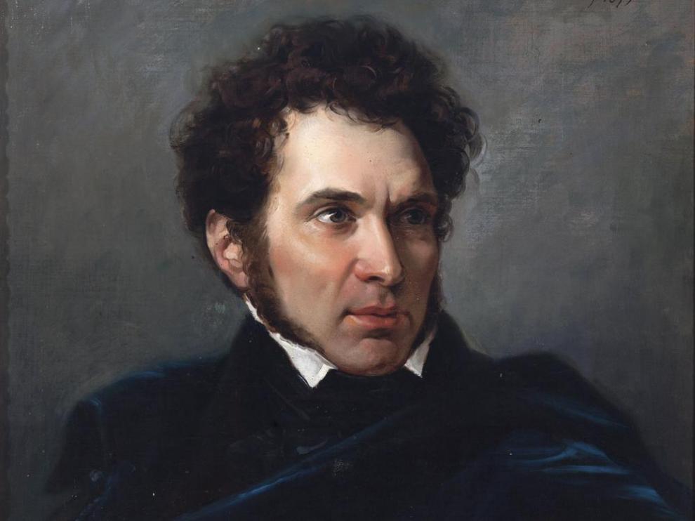 Carderera, según un retrato de Federico de Madrazo.