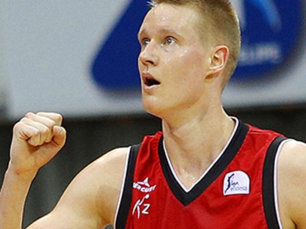 Robin Benzing en su última etapa en el Basket Zaragoza.