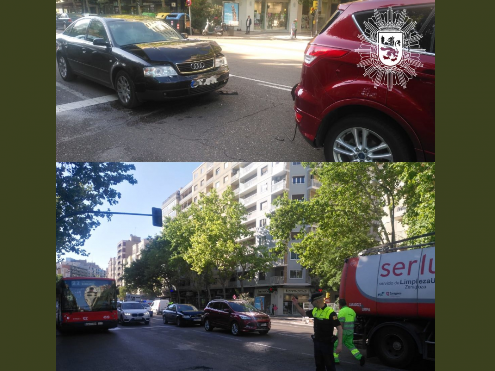 El accidente ha tenido lugar en frente del centro de salud.