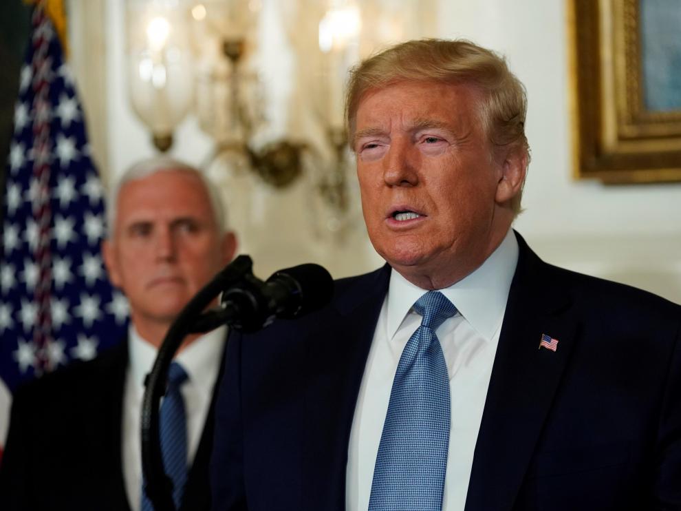 El presidente de Estados Unidos, Donald Trump, este lunes en la Casa Blanca.