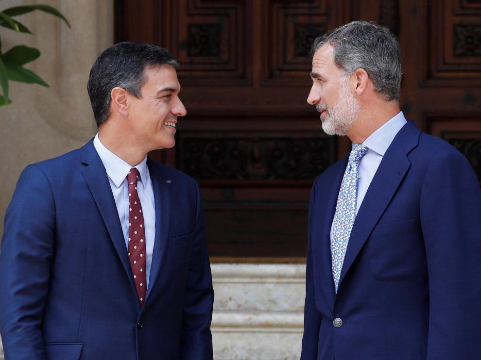 Pedro Sánchez se ha reunido este miércoles con el rey Felipe VI en el Palacio de Marivent de Palma.