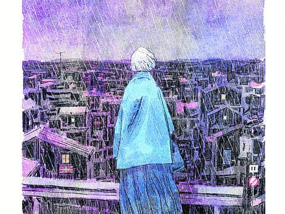 Imagen de la versión en novela gráfica de 'Patria', por el ilustrador Toni Fejzula
