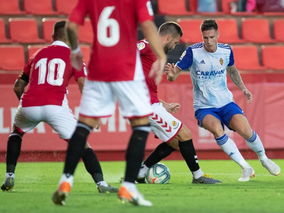 Vigaray, en el amistoso de Tarragona, donde jugó los 90 minutos, una circunstancia poco habitual en la pretemporada de Víctor Fernández.