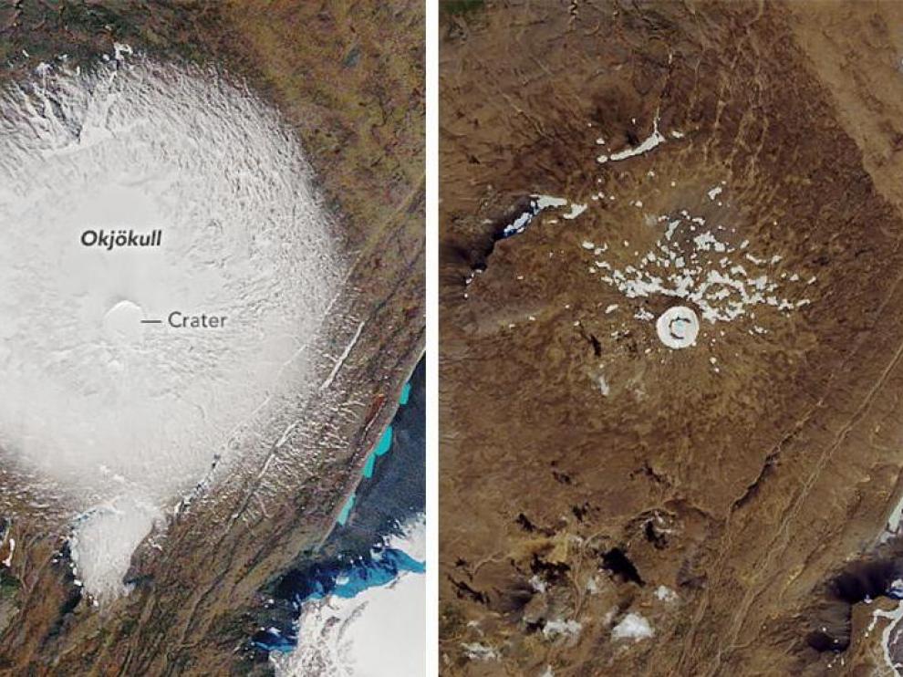 Comparativa de la Nasa de la evolución del Ok