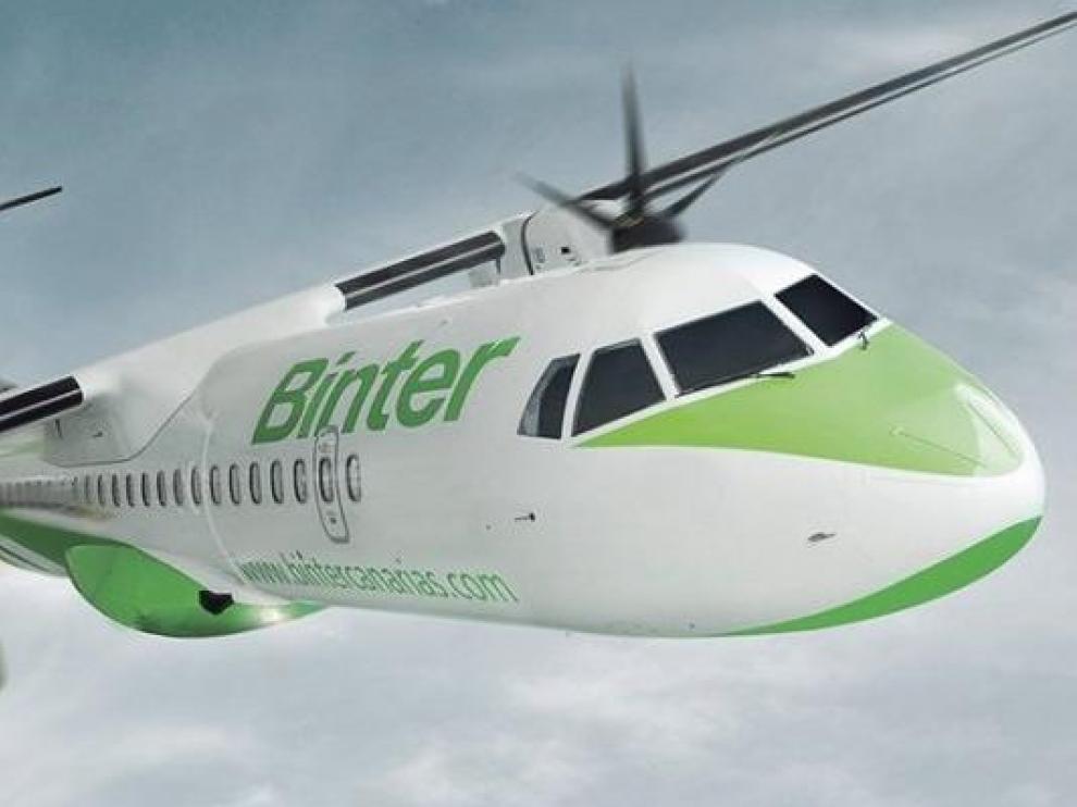 Un avión de la compañía Binter