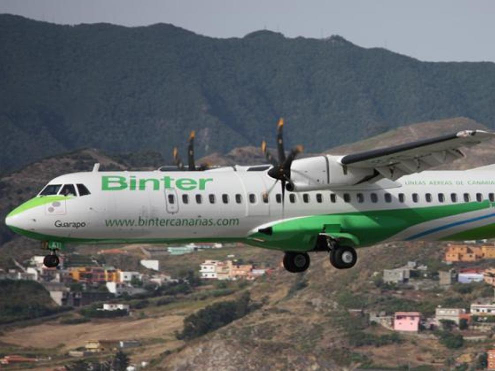 Un avión de la compañía Binter