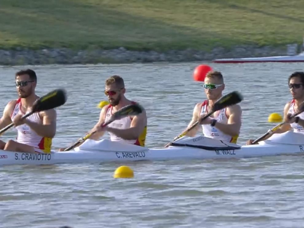 El equipo español de K4 500.