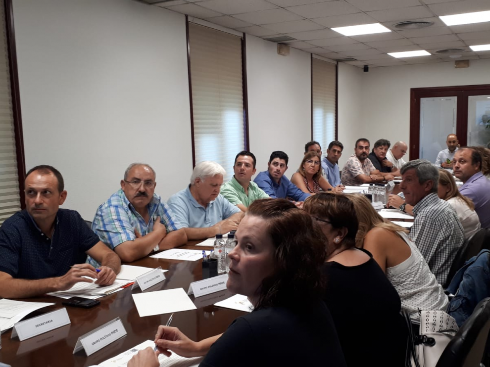 Asistentes al consejo comarcal del Somontano.