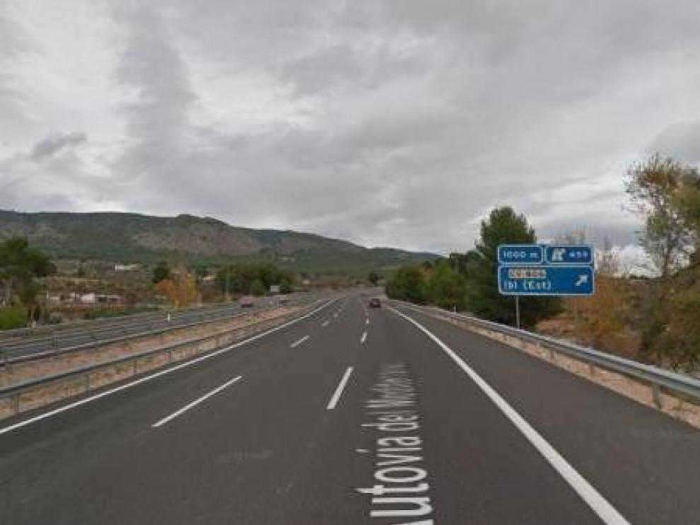La A-7, a su paso por Ibi