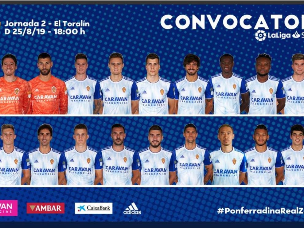 Lista de 18 convocados por parte de Víctor Fernández para afrontar el partido de la 2ª jornada, este domingo ante la Ponferradina en tierras leonesas.
