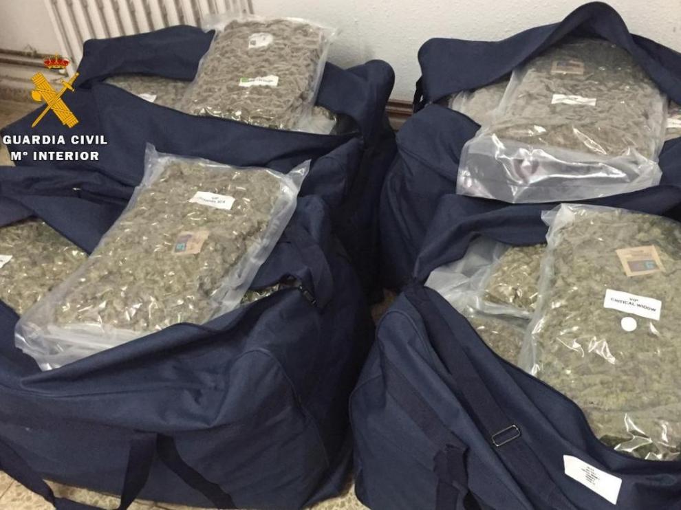 La droga estaba perfectamente envasada y lista para su venta.