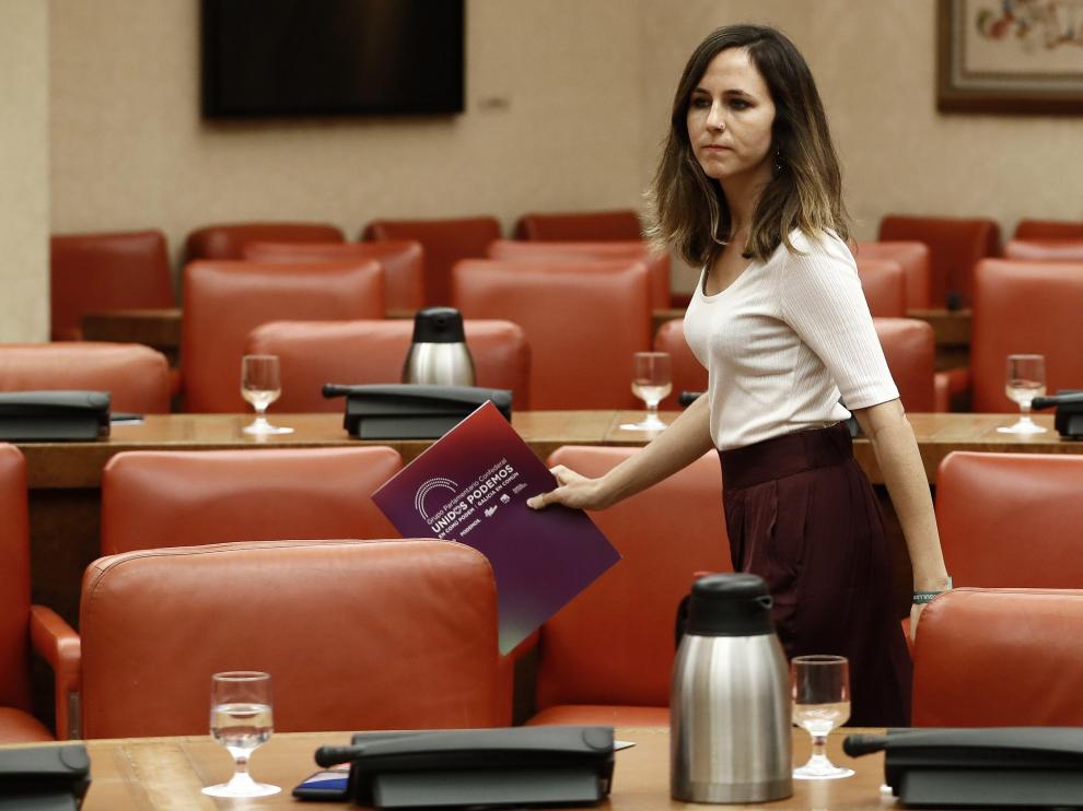 La portavoz adjunta de Unidas Podemos en el Congreso, Ione Belarra.