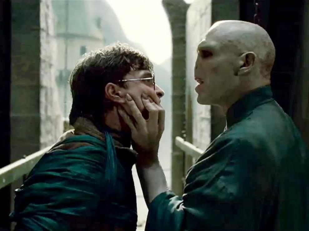 Harry Potter y Lord Voldemort, en un fotograma de la última película.