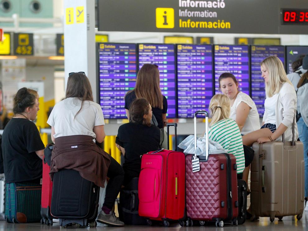 Jornada de huelga en el aeropuerto de Barcelona-El Prat.
