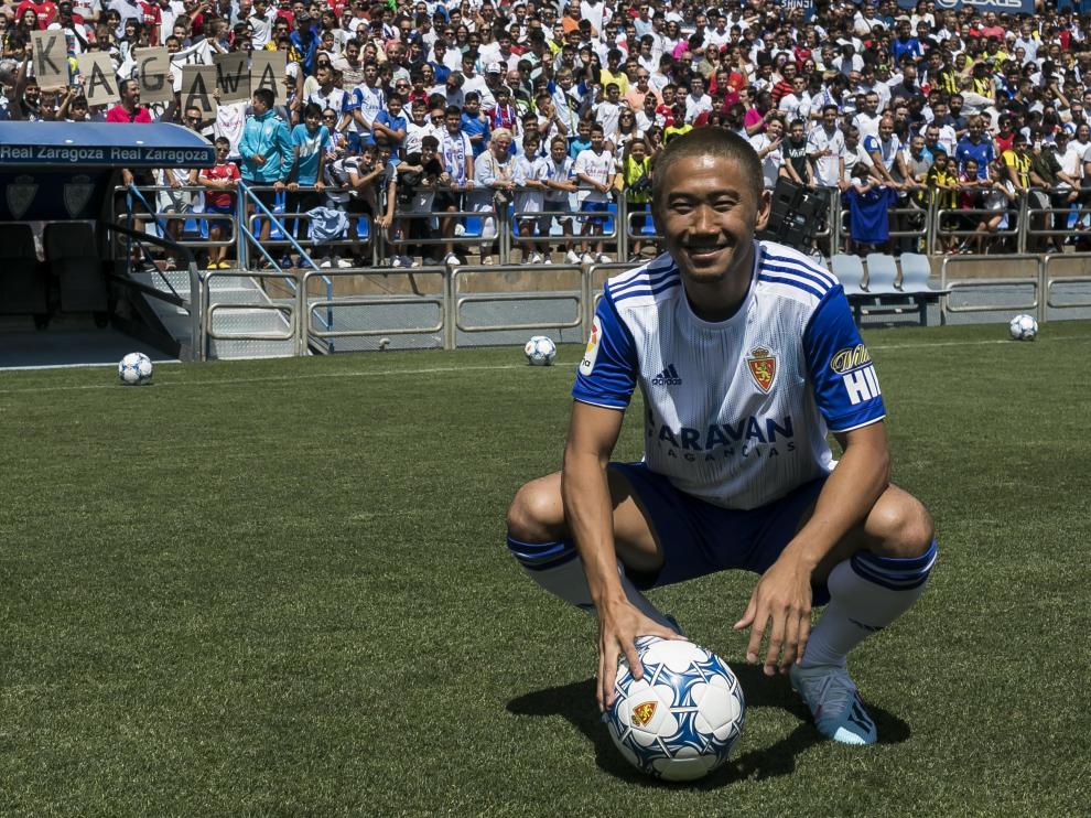 Presentación de Shinji Kagawa con el Real Zaragoza