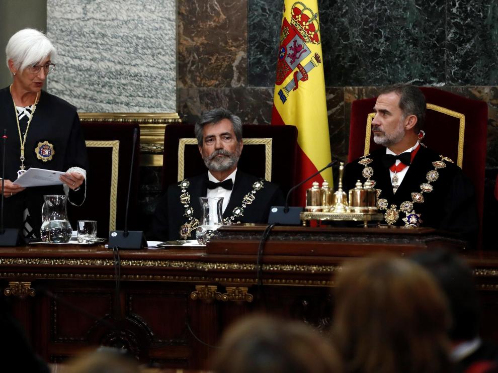 María José Segarra durante el acto de apertura del año judicial.