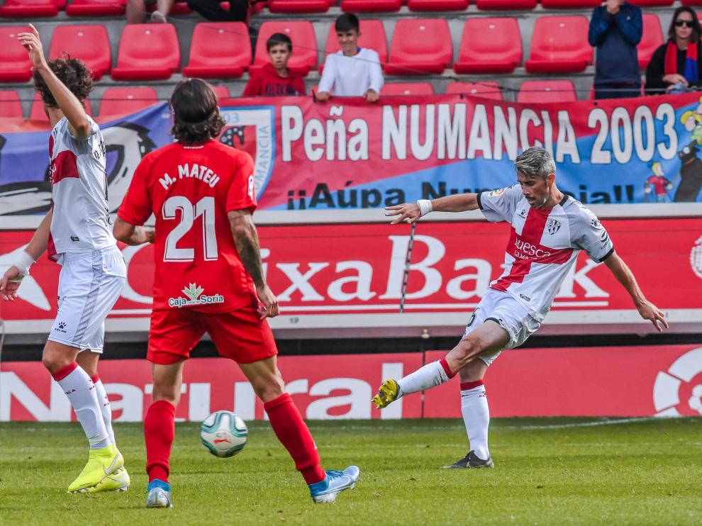 Luisinho, durante el partido contra el Numancia.