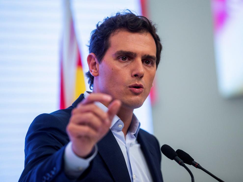 Rivera, durante la rueda de prensa de este lunes