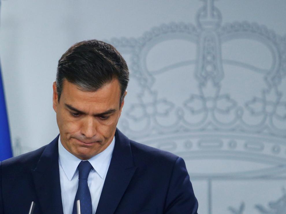 El presidente Pedro Sánchez en la rueda de prensa tras conocerse que no hay candidato a la investidura