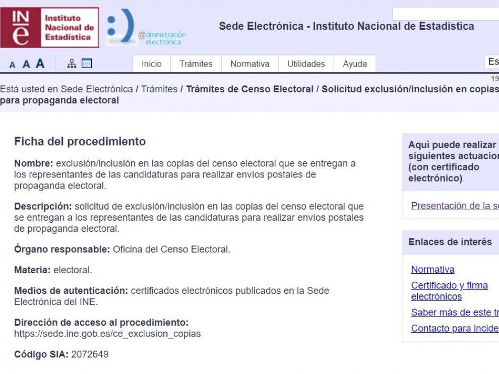 Miles de personas piden en el INE que no les envíen propaganda electoral del 10N
