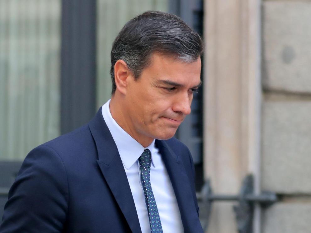 Pedro Sánchez, en una imagen este miércoles, después de la sesión de control al Gobierno.