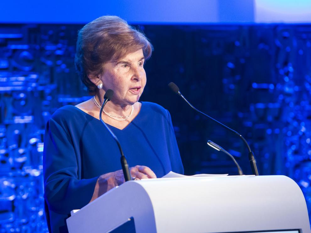 La presidenta editora de HERALDO, Pilar de Yarza, durante su discurso en la entrega de premios.