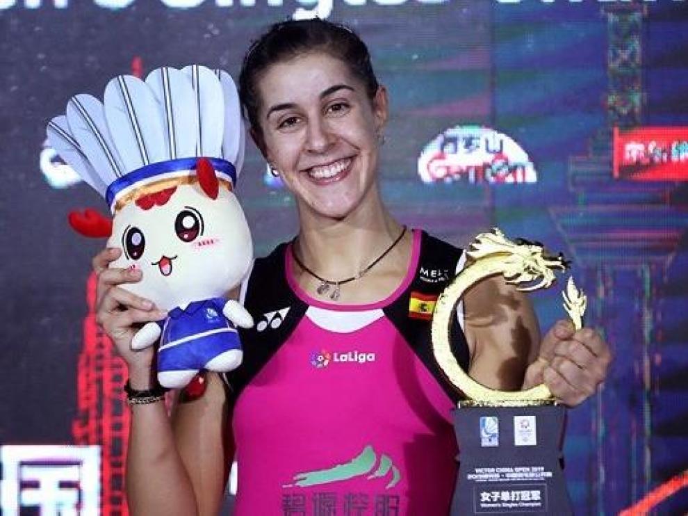 Carolina Marín se hace con el Abierto de China tras ocho meses de baja por lesión.