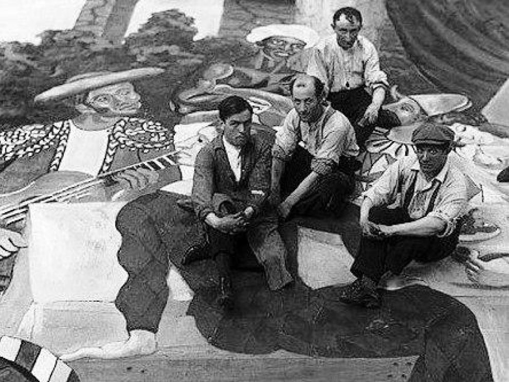 Picasso pintado un decorado de los Ballets rusos de Diaghilev, 1917