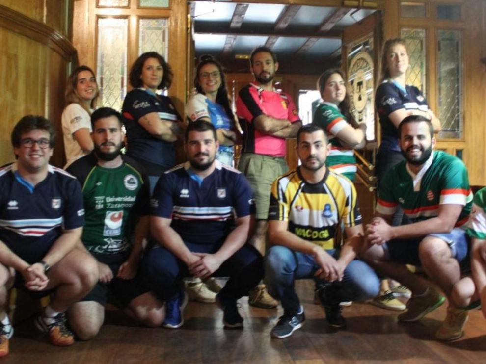 Capitanes de los equipos aragoneses sénior de rugby