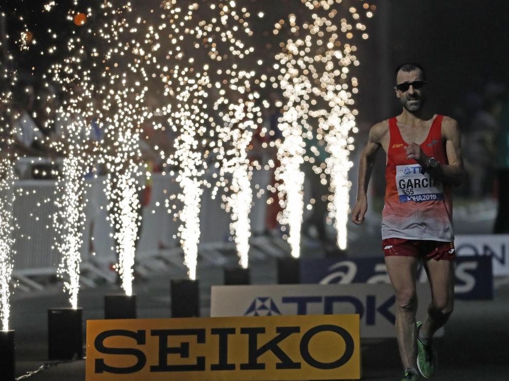 Bragado, octavo en marcha a punto de cumplir los 50 años en los mundiales de atletismo.