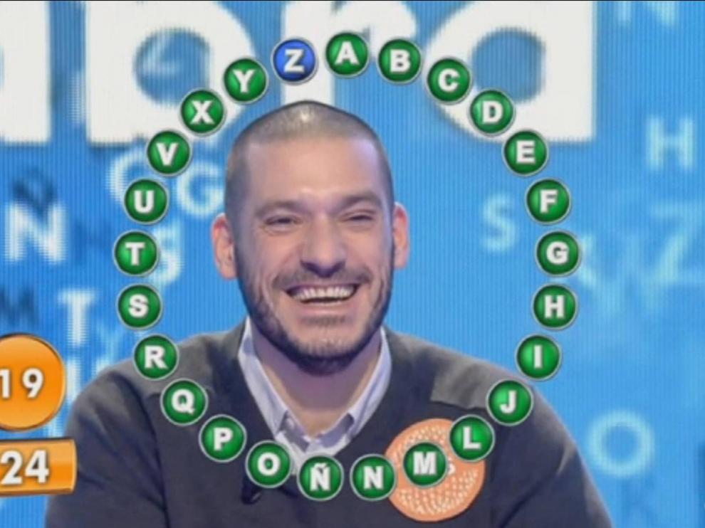El aragonés Luis Esteban en 'Pasapalabra'.