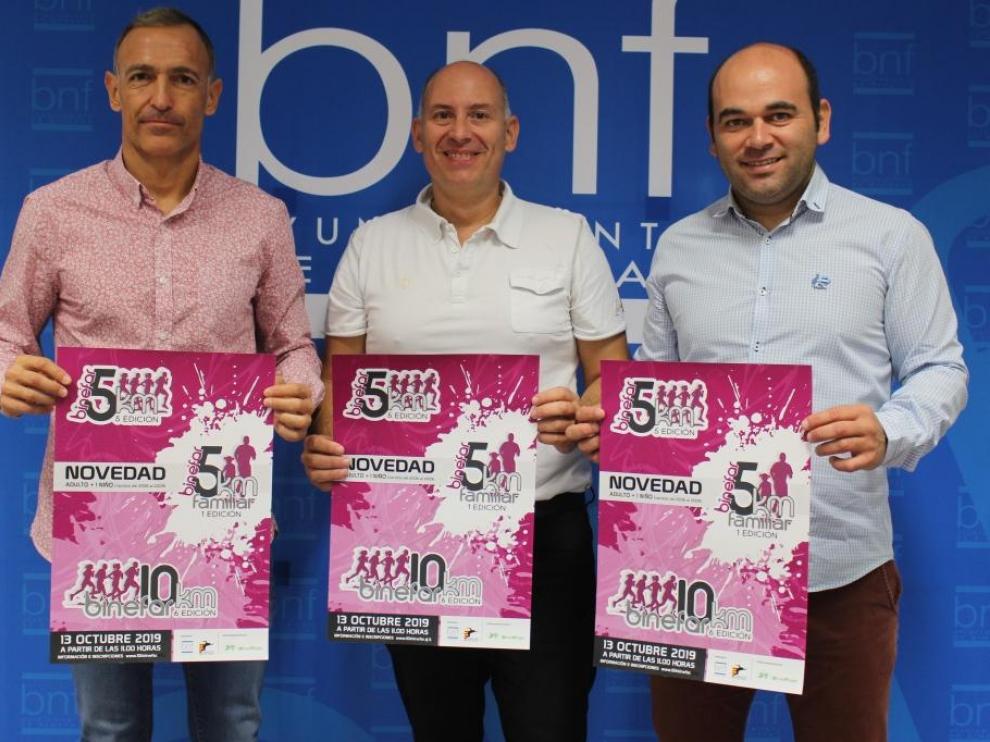 Presentación de la carrera, este lunes en Binéfar.