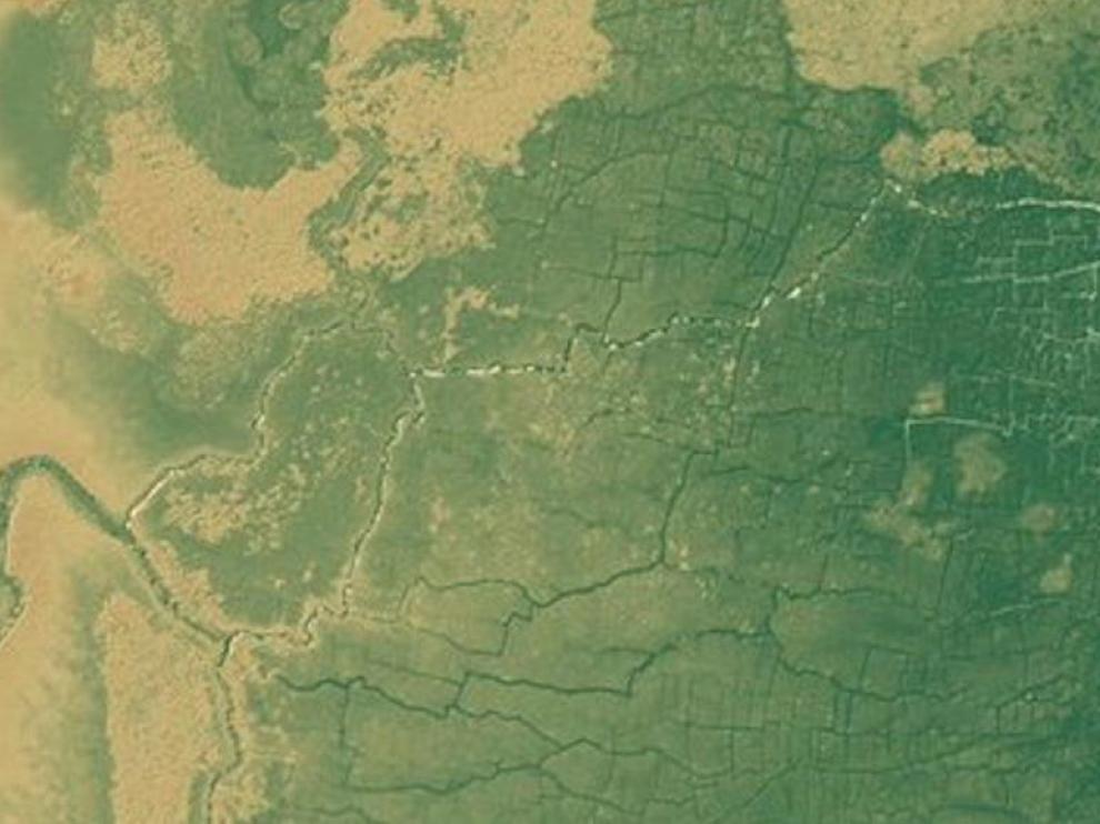 Un mapa de la red de canales conocida como 'Ave del paraíso'.
