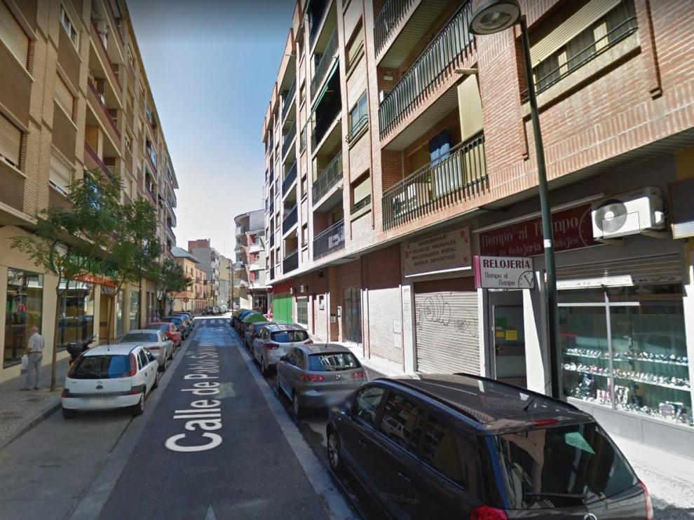 Una imagen de la calle Pablo Sarasate, donde se produjo el robo en un comercio.
