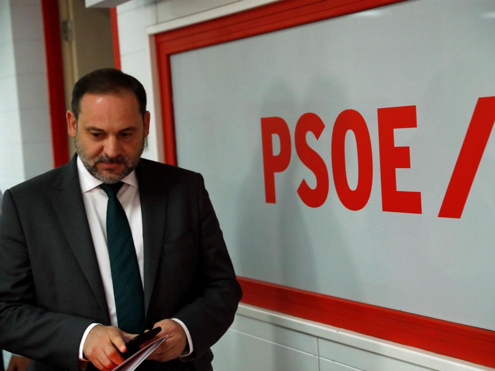 José Luis Ábalos, en la rueda de prensa de este miércoles.