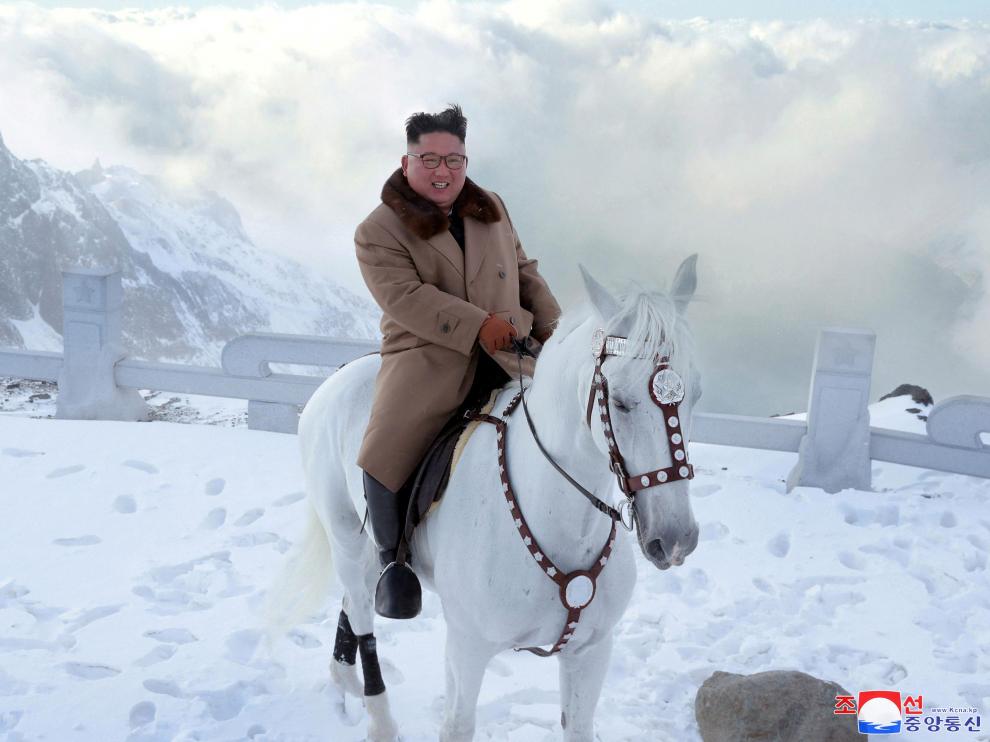 Kim Jong-un, a caballo