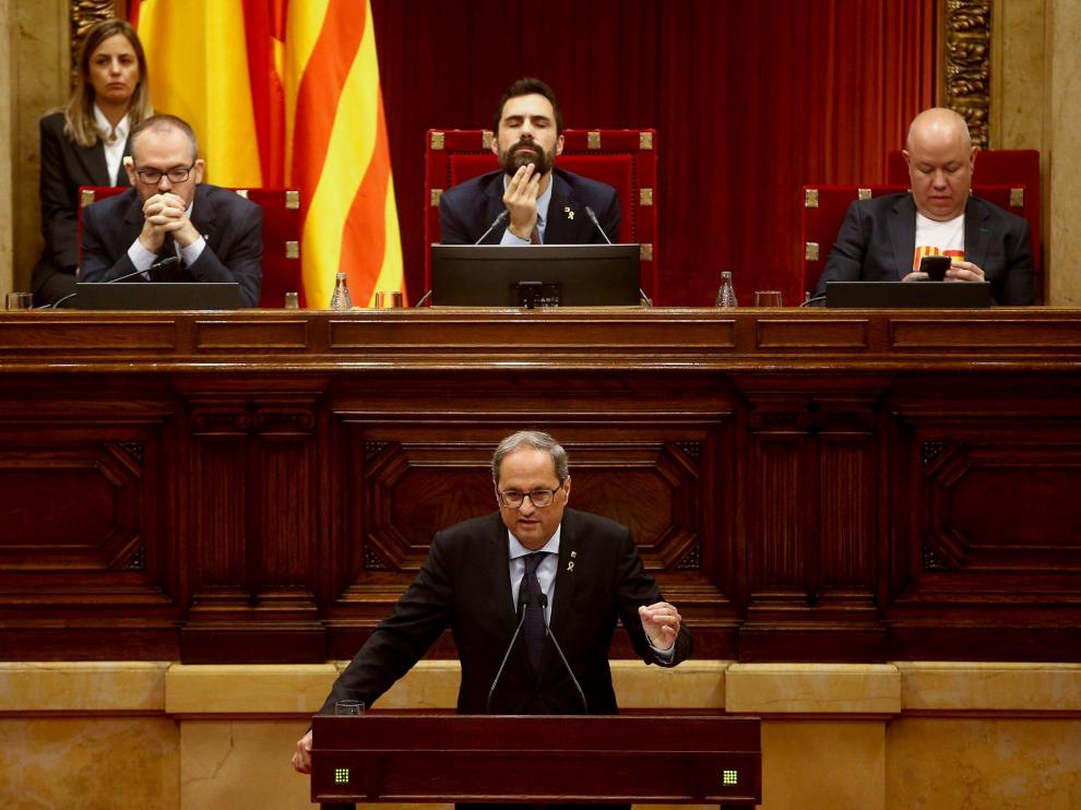 Discurso de Torra ante el Parlament