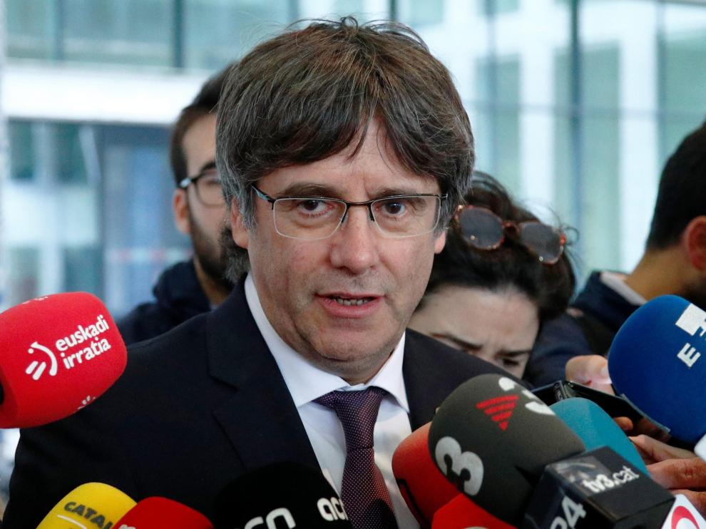 Puigdemont tras declarar en Bruselas