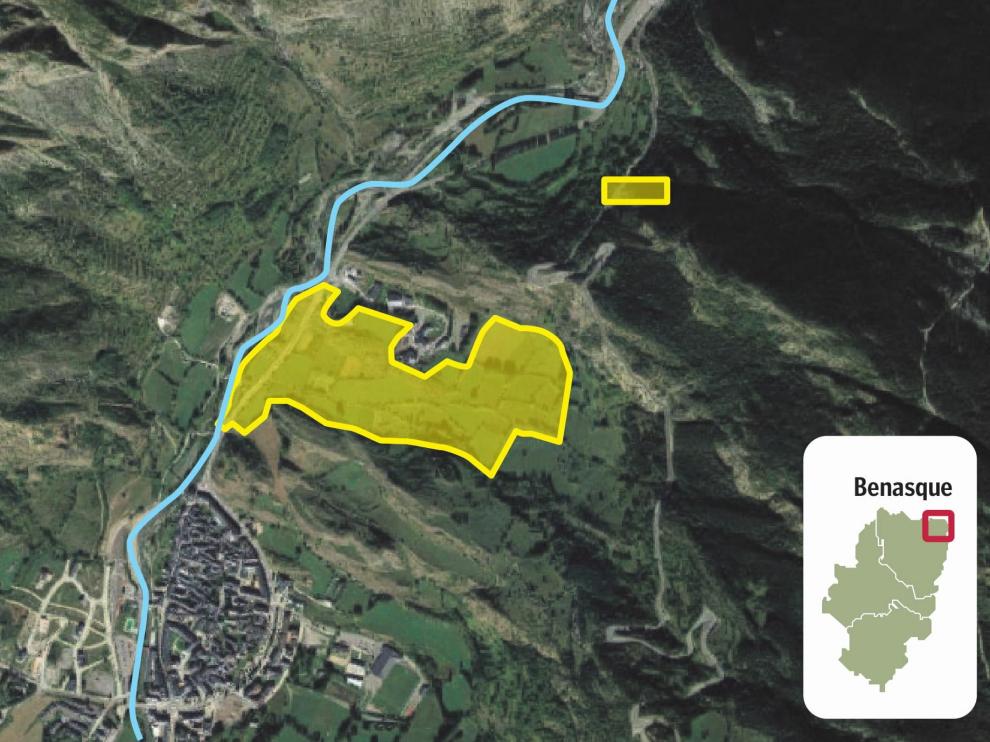 La urbanización se situaría al norte de Benasque en una superficie de 18 hectáreas.