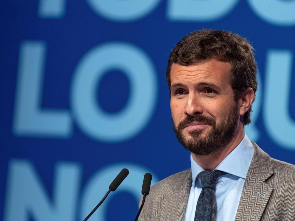 Pablo Casado, este domingo en Toledo.