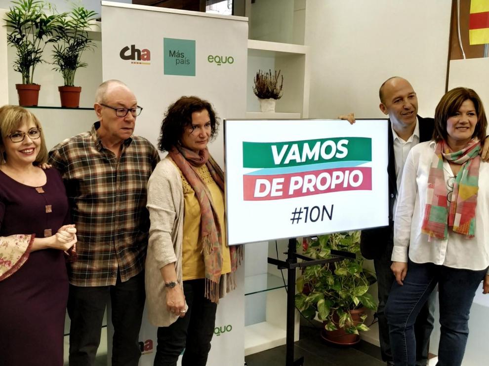 Presentación de la campaña y el lema "Vamos de propio" de Más País-CHA-Equo.